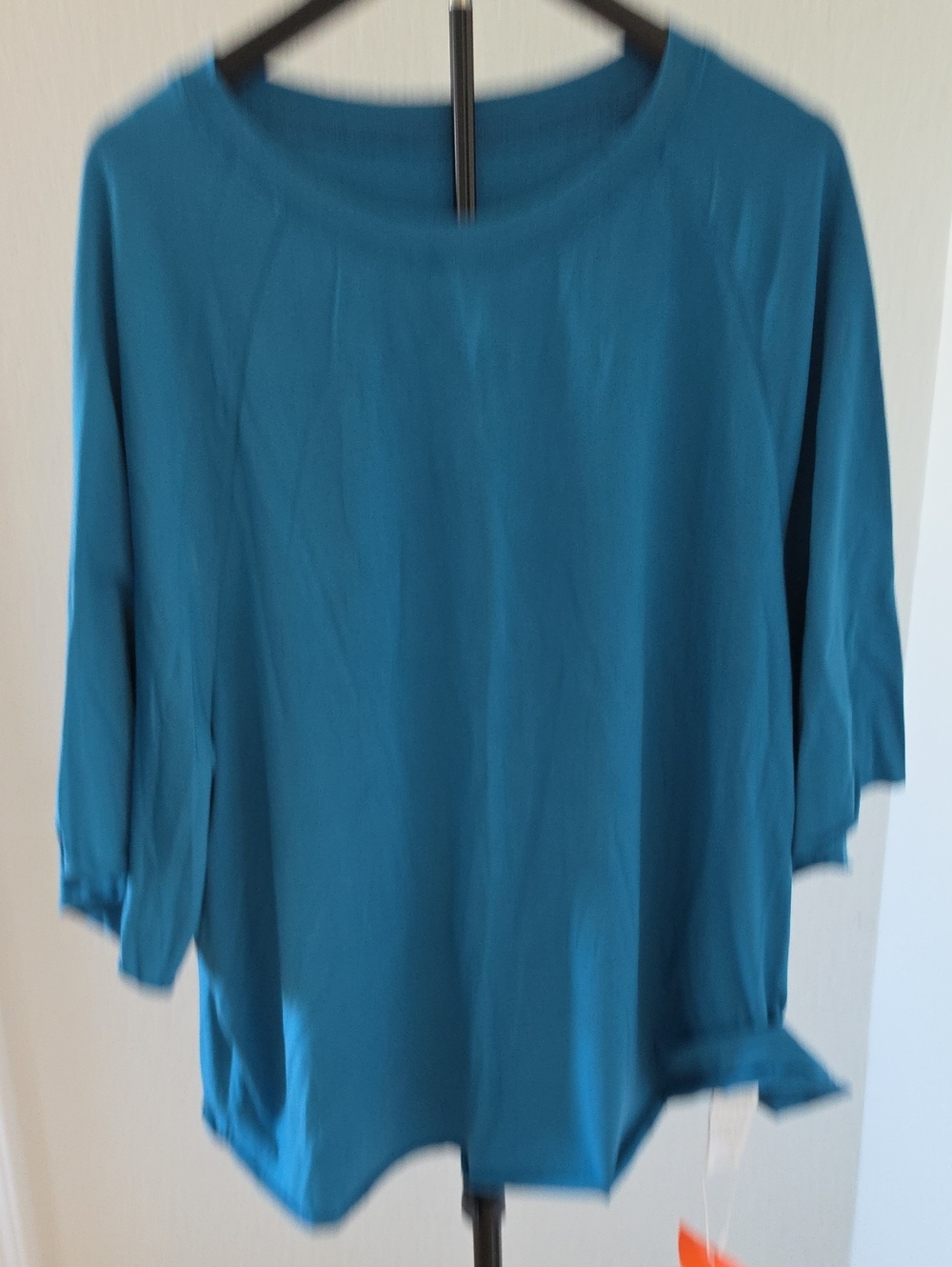 Women's Long Sleeve Relaxed Teal Top